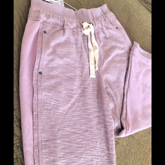 NWT*FREE PEOPLE JOGGER SWEATPANTS*"HEARTBEAT PANT “PARCHMENT PINK” XS*MSRP$219 - Picture 12 of 16